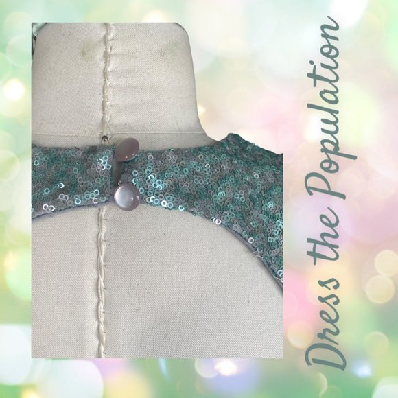 GORGEOUS DRESS THE POPULATION SEQUINED DRESS (SZ MED) (NWT) - Picture 7 of 12